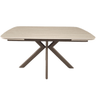 Cote Extending Dining Table in Travertine Ceramic - 140-200cm Keiichi