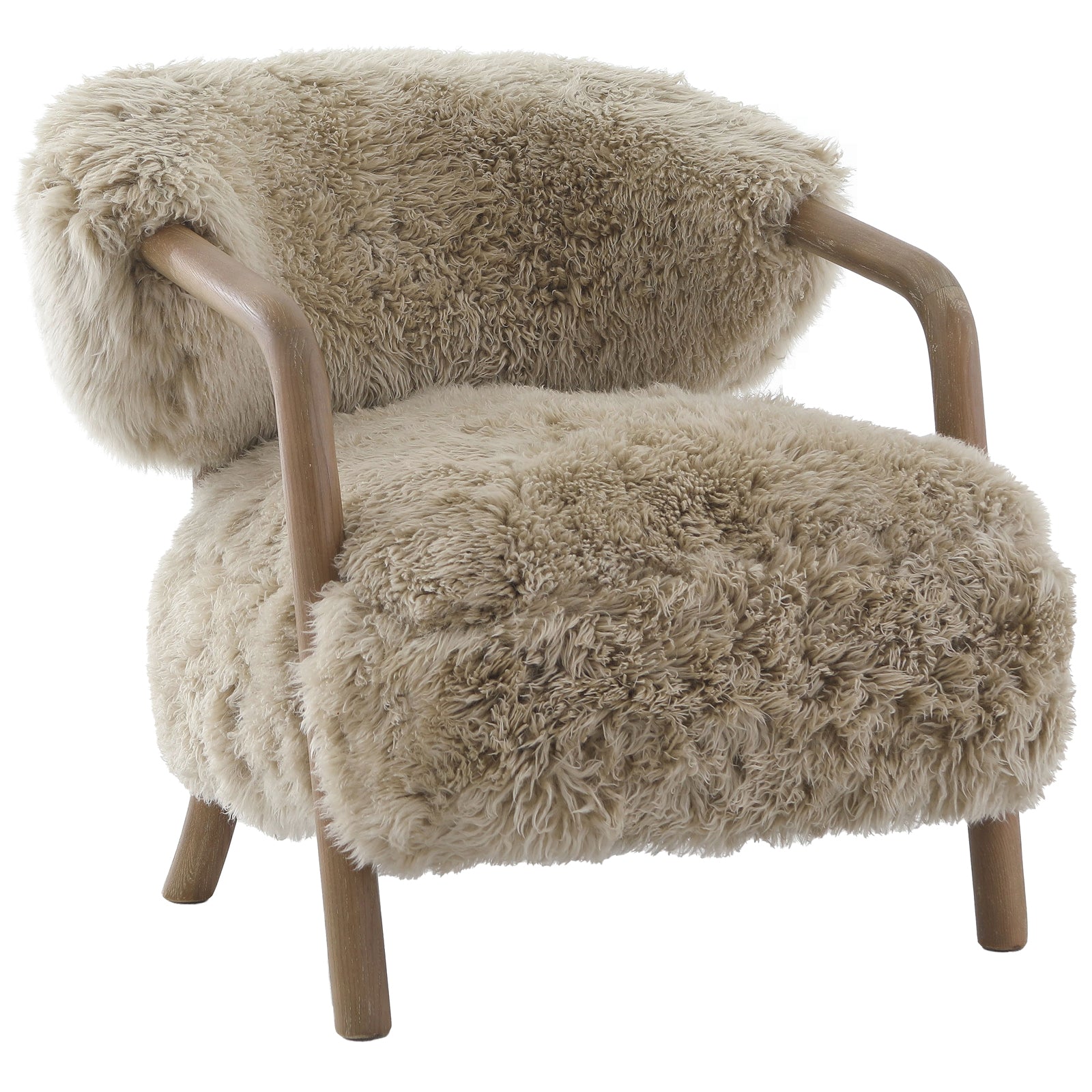 Cotswold Lion Accent Chair in Real Sheepskin by Keiichi
