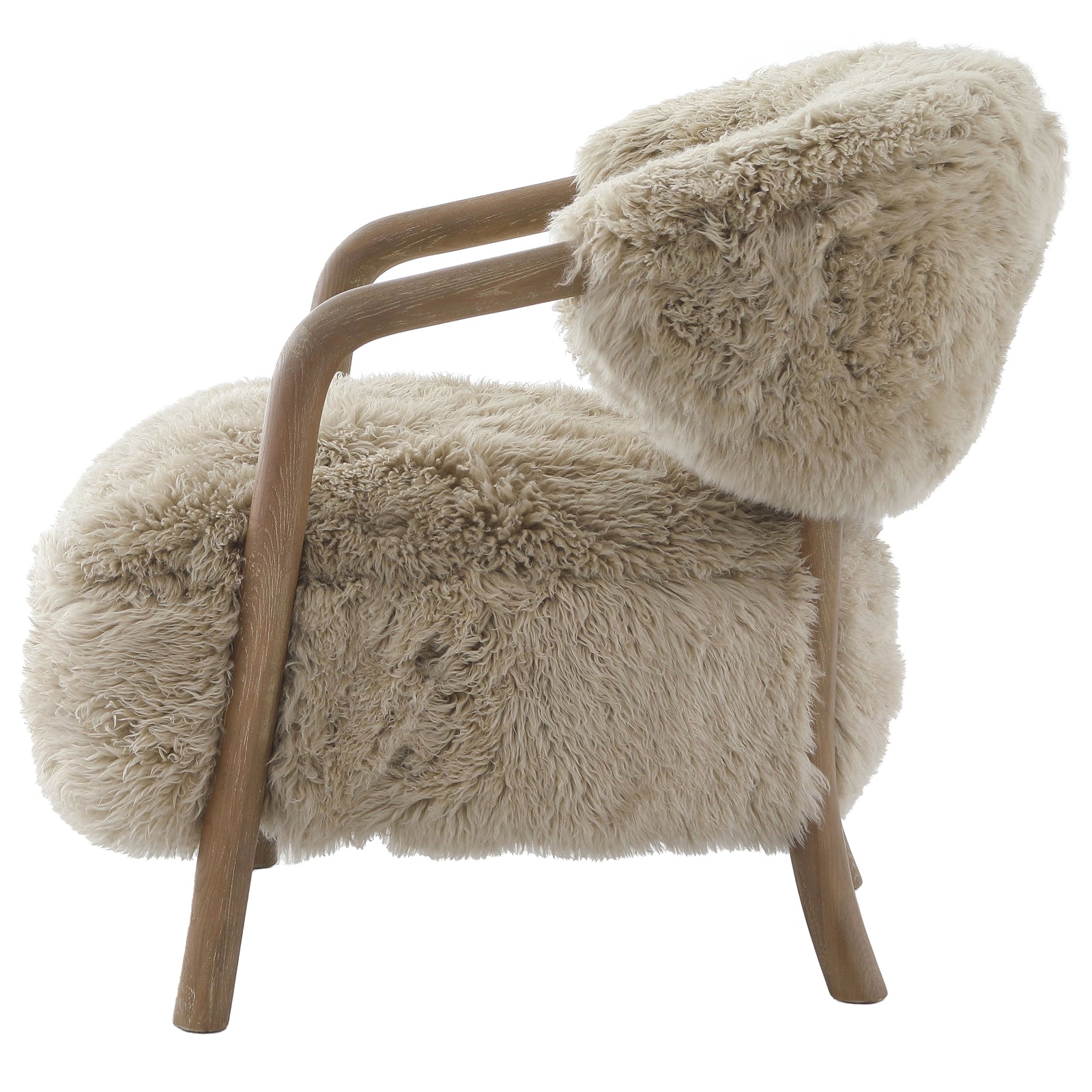 Cotswold Lion Accent Chair in Real Sheepskin by Keiichi