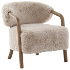 Cotswold Lion Accent Chair in Faux Sheepskin by Keiichi