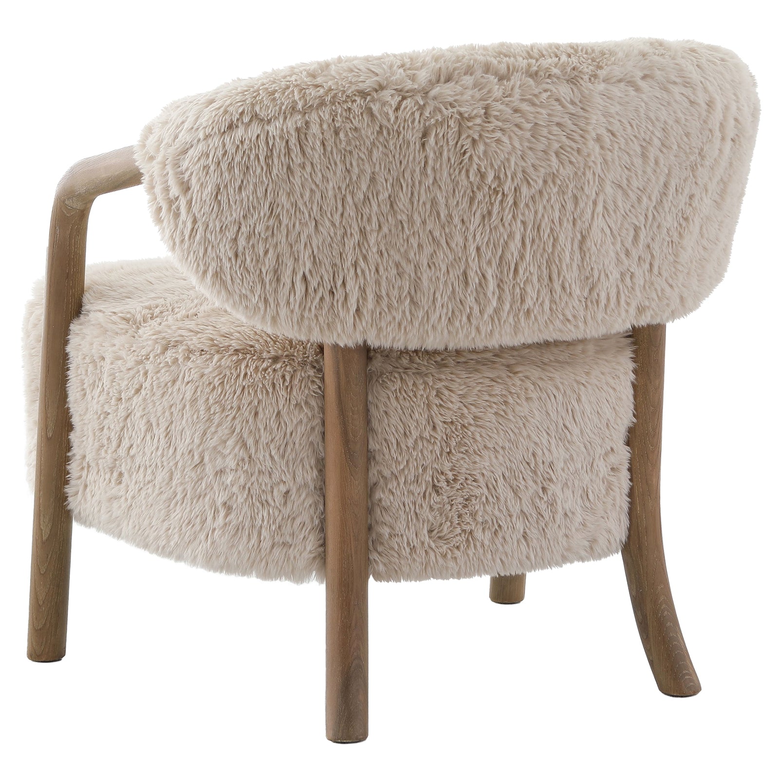 Cotswold Lion Accent Chair in Faux Sheepskin by Keiichi