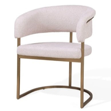 Clemont Taupe Fabric Dining Chair by Tommy Franks