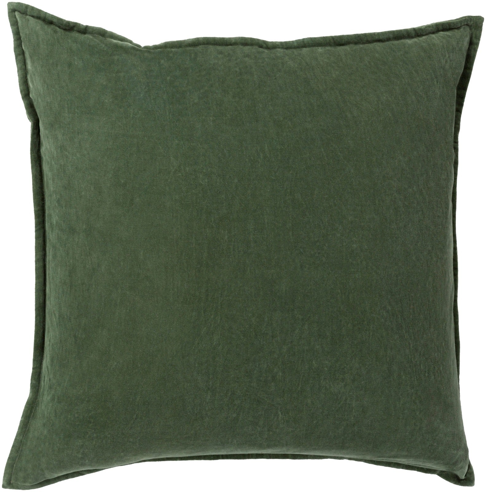 Cotton Velvet Cushion in Olive by Keiichi