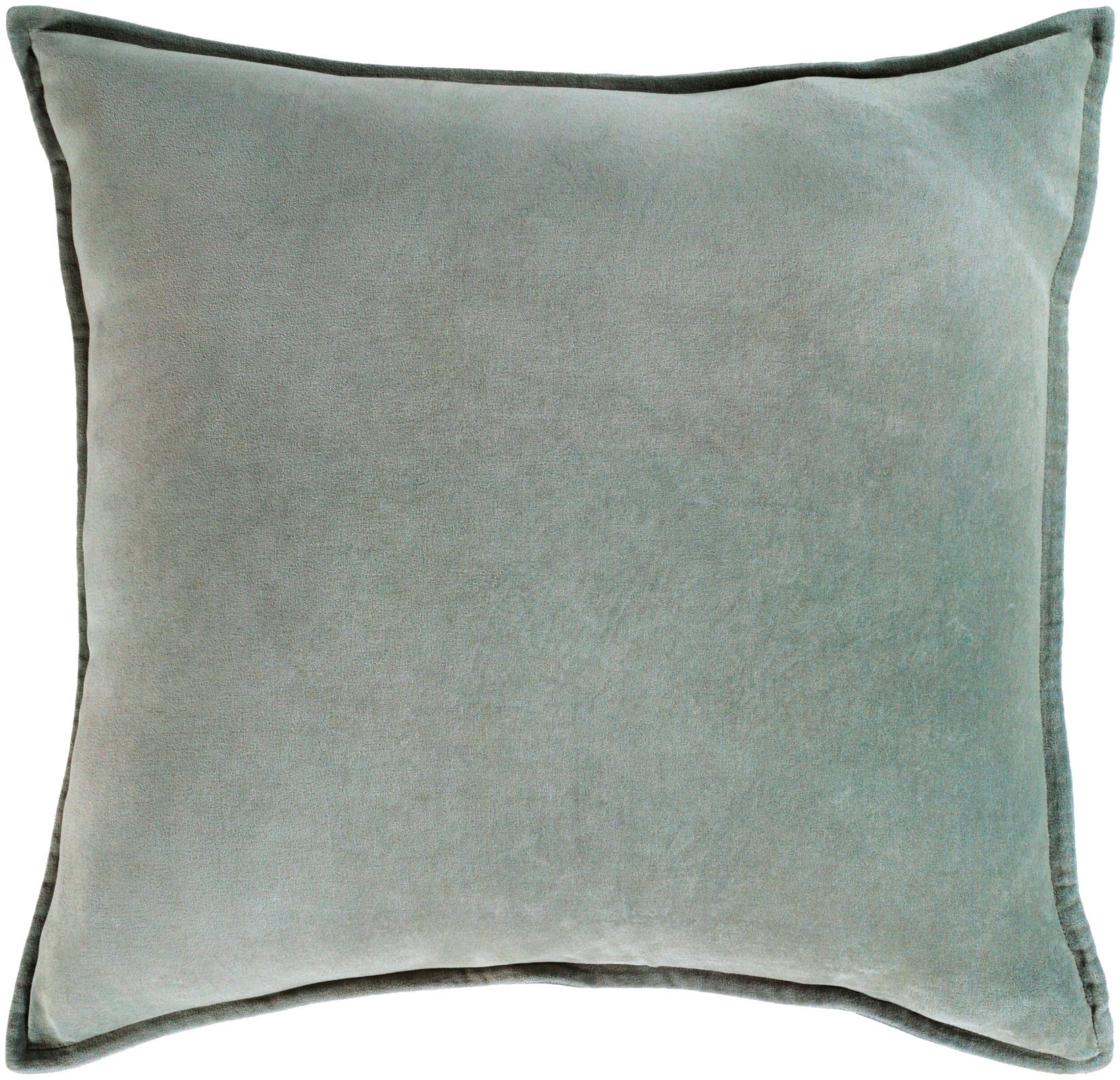 Cotton Velvet Cushion in Sage by Keiichi