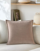 Cotton Velvet Cushion in Dusky Rose by Keiichi