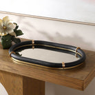 Cyprus Black Oval Tray by Uttermost