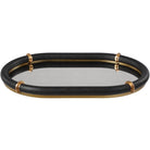 Cyprus Black Oval Tray by Uttermost