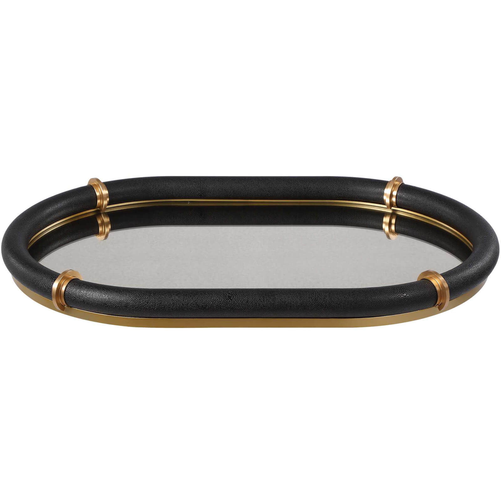 Cyprus Black Oval Tray by Uttermost