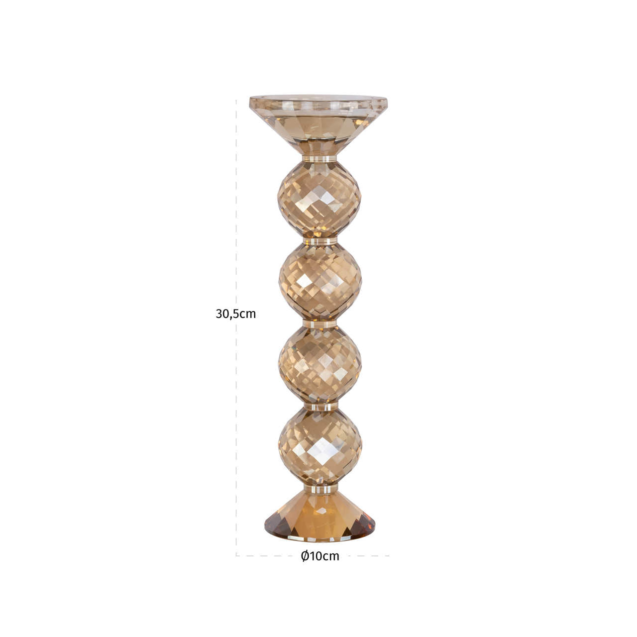 Channah Champagne Candle Holder - Large by Richmond Interiors