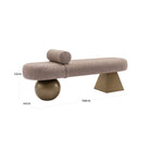Alexander Jones Brown Tweed Bench Seat by Richmond Interiors