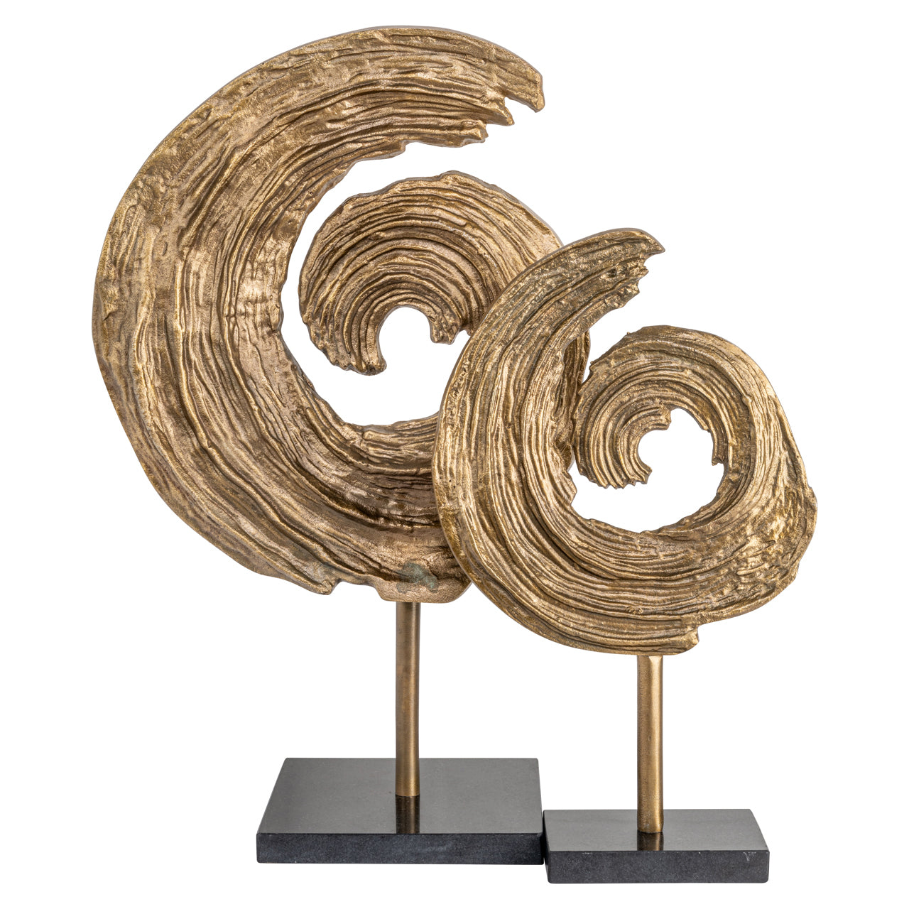 Swirl Antique Brass Decorative Object - Large by Richmond Interiors