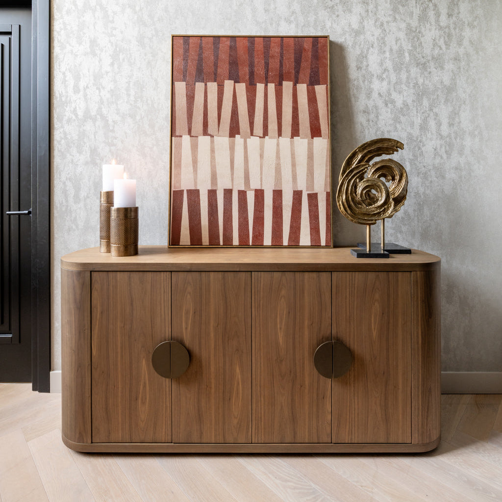 Windsor Brown Walnut Wood Sideboard by Richmond Interiors