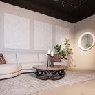 Chainey Ash Brown Mango Wood & Marble Coffee Table by Richmond Interiors
