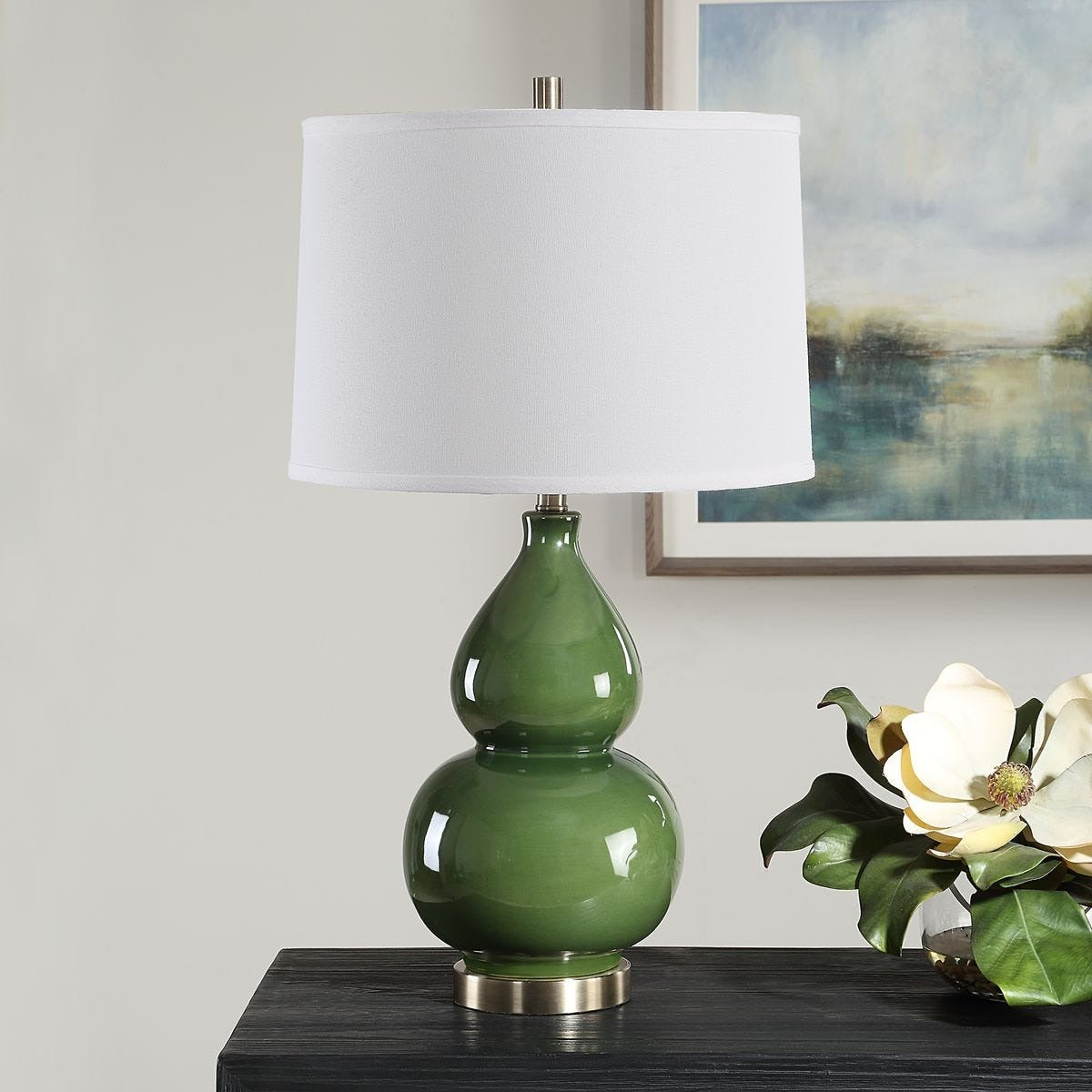 Delaunay Table Lamp in Green by Keiichi