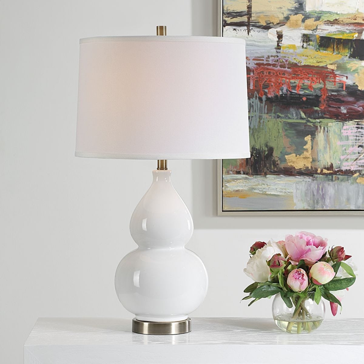 Delaunay Table Lamp in White by Keiichi