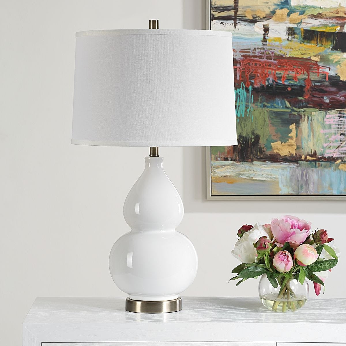 Delaunay Table Lamp in White by Keiichi