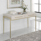 Jewel Modern Desk in White by Uttermost