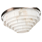 Mayfair Bronze & Alabaster Pendant 80cm by Luxe Collection