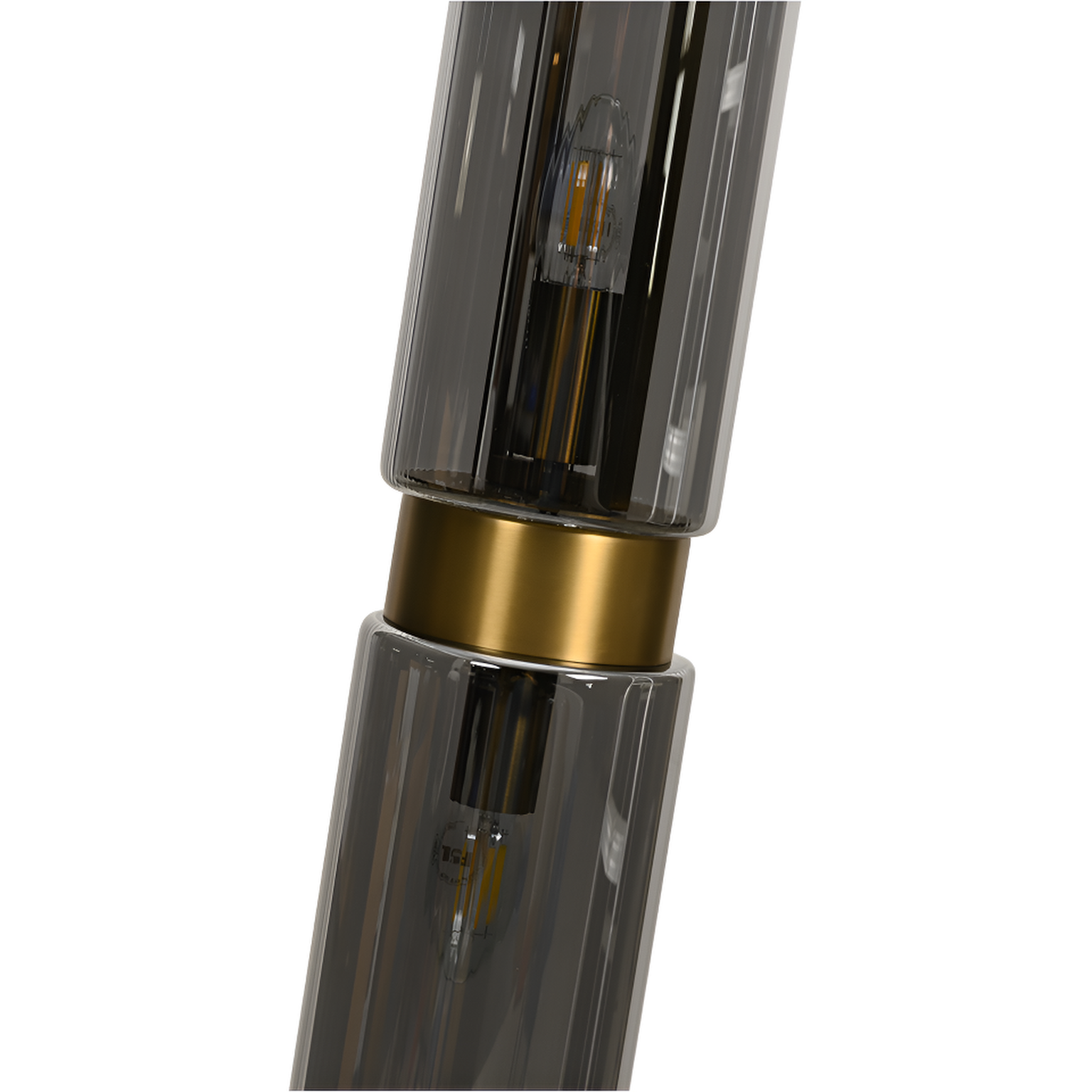 Revere Gold & Smoked Glass Single Pendant by Luxe Collection