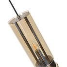 Revere Bronze & Smoked Glass Single Pendant by Luxe Collection