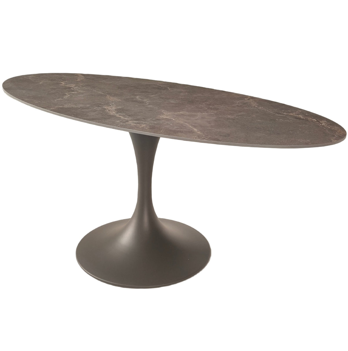 Sutton Oval Dining Table in Latte Stone Ceramic - 180cm Keiichi