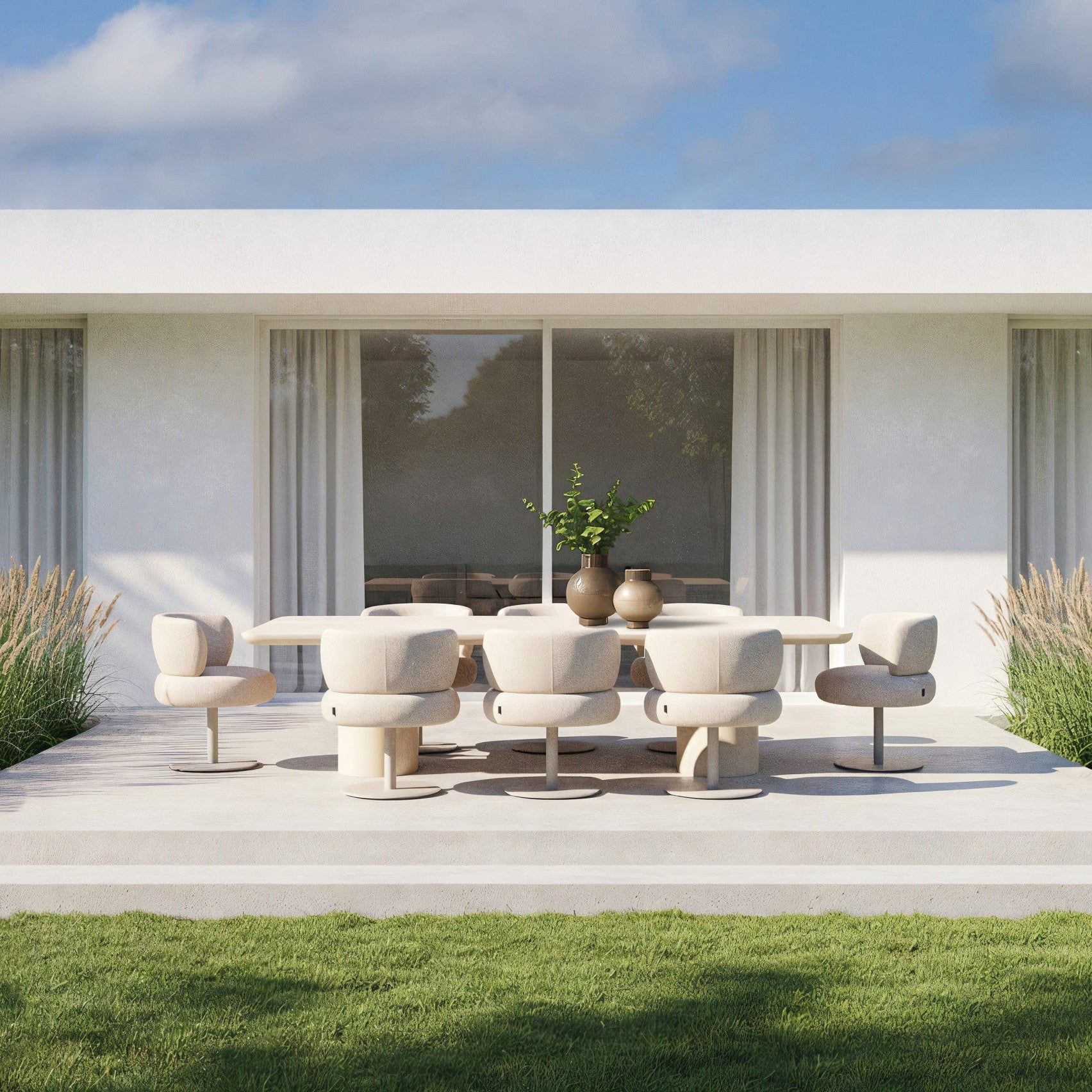 Urban Bloom Sandstone Outdoor Dining Table - 280cm by Richmond Interiors