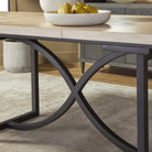 Tranquillity Rectangle Extending Dining Table with Metal Base by Hooker