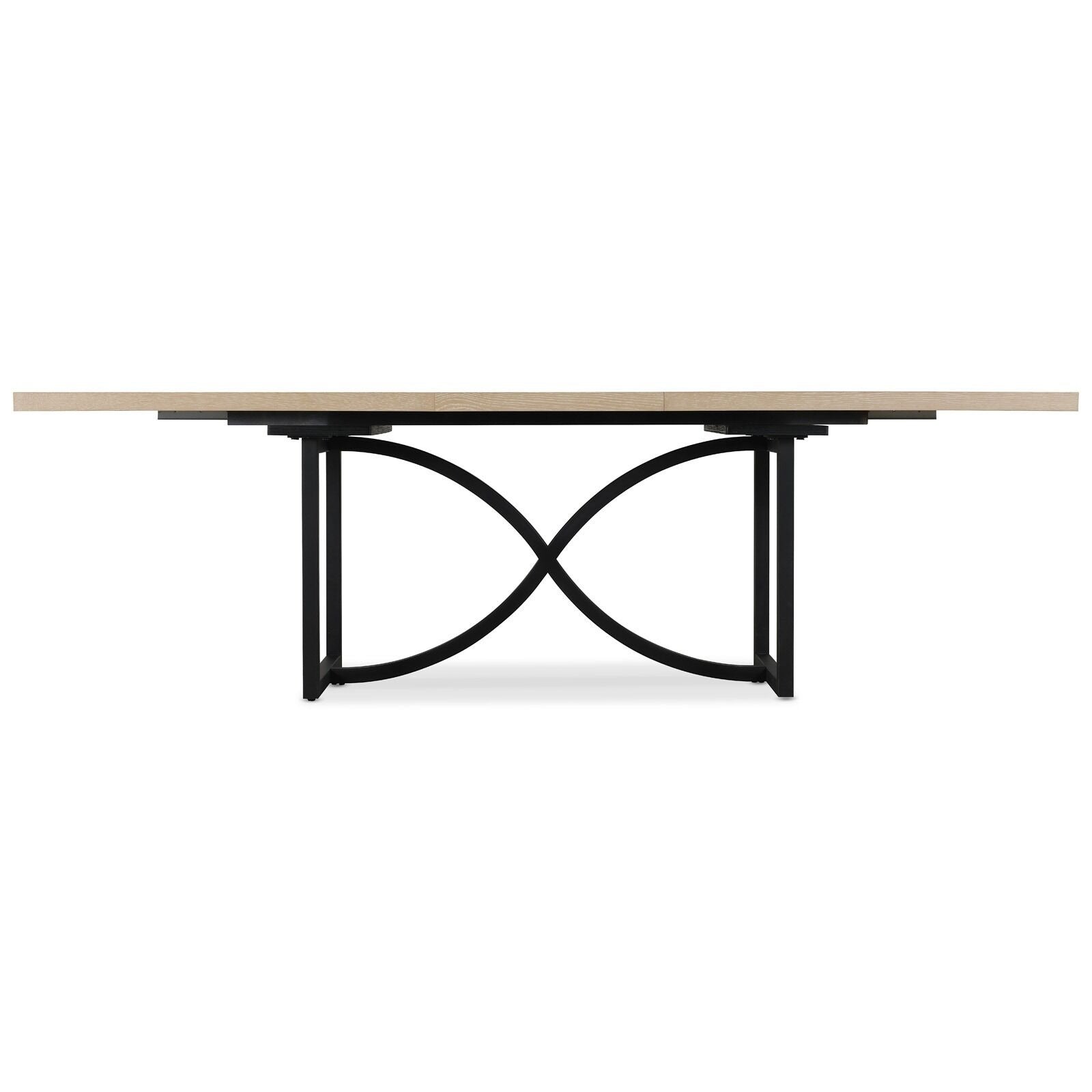 Tranquillity Rectangle Extending Dining Table with Metal Base by Hooker