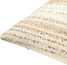 Deccan Traps Woven Cushion in Light Beige by Keiichi