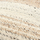 Deccan Traps Woven Cushion in Light Beige by Keiichi