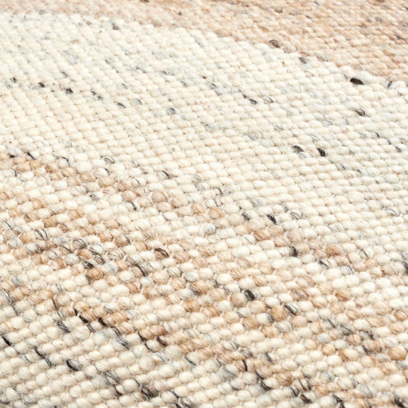 Deccan Traps Woven Cushion in Light Beige by Keiichi