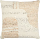 Deccan Traps Woven Wave Cushion in Light Beige by Keiichi