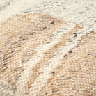 Deccan Traps Woven Wave Cushion in Light Beige by Keiichi