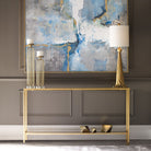 Hayley Gold Console Table by Uttermost