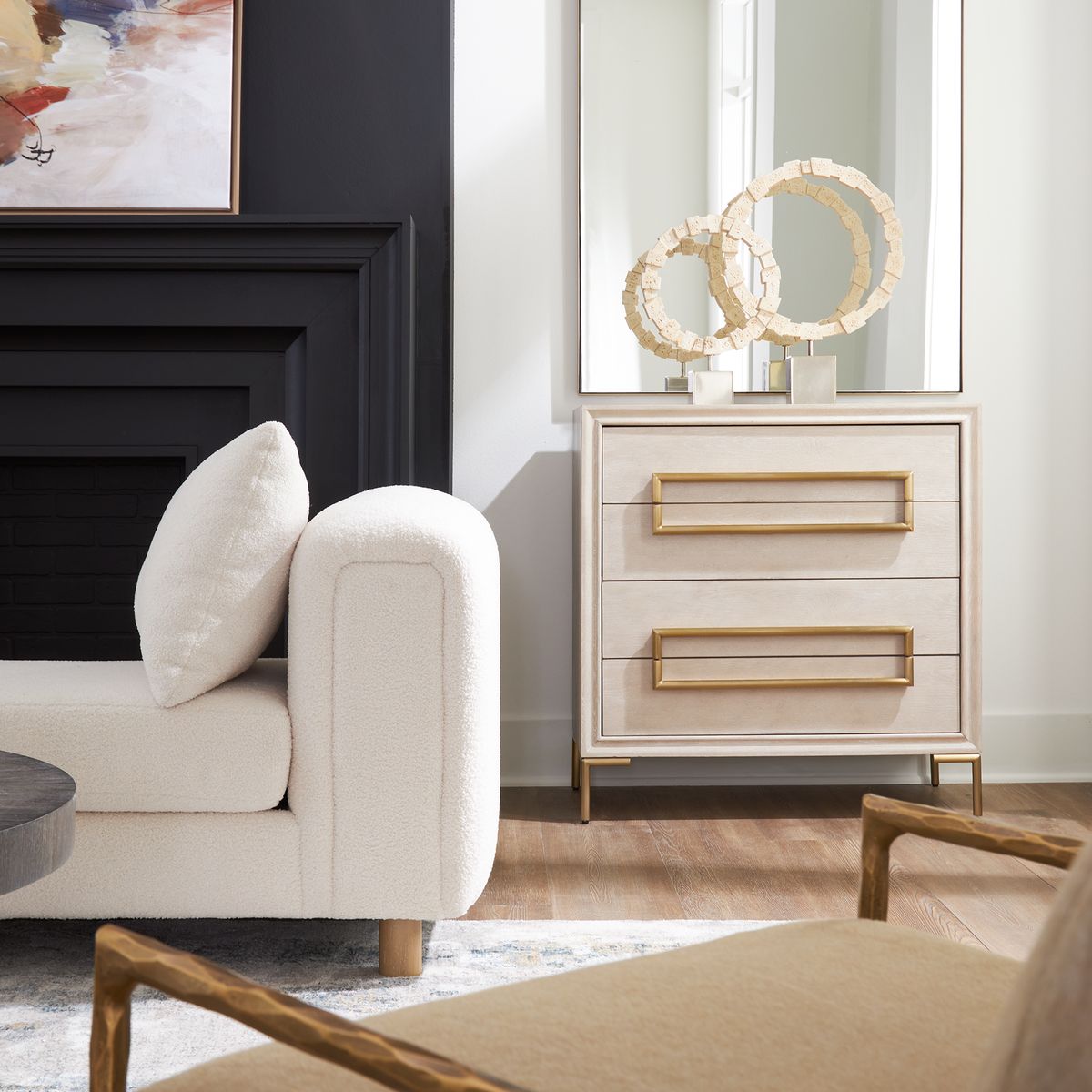 Crosley Antique Brass Arch Mirror by Uttermost
