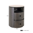 Nando Brown Oak 2-Drawer Bedside Table by Richmond Interiors