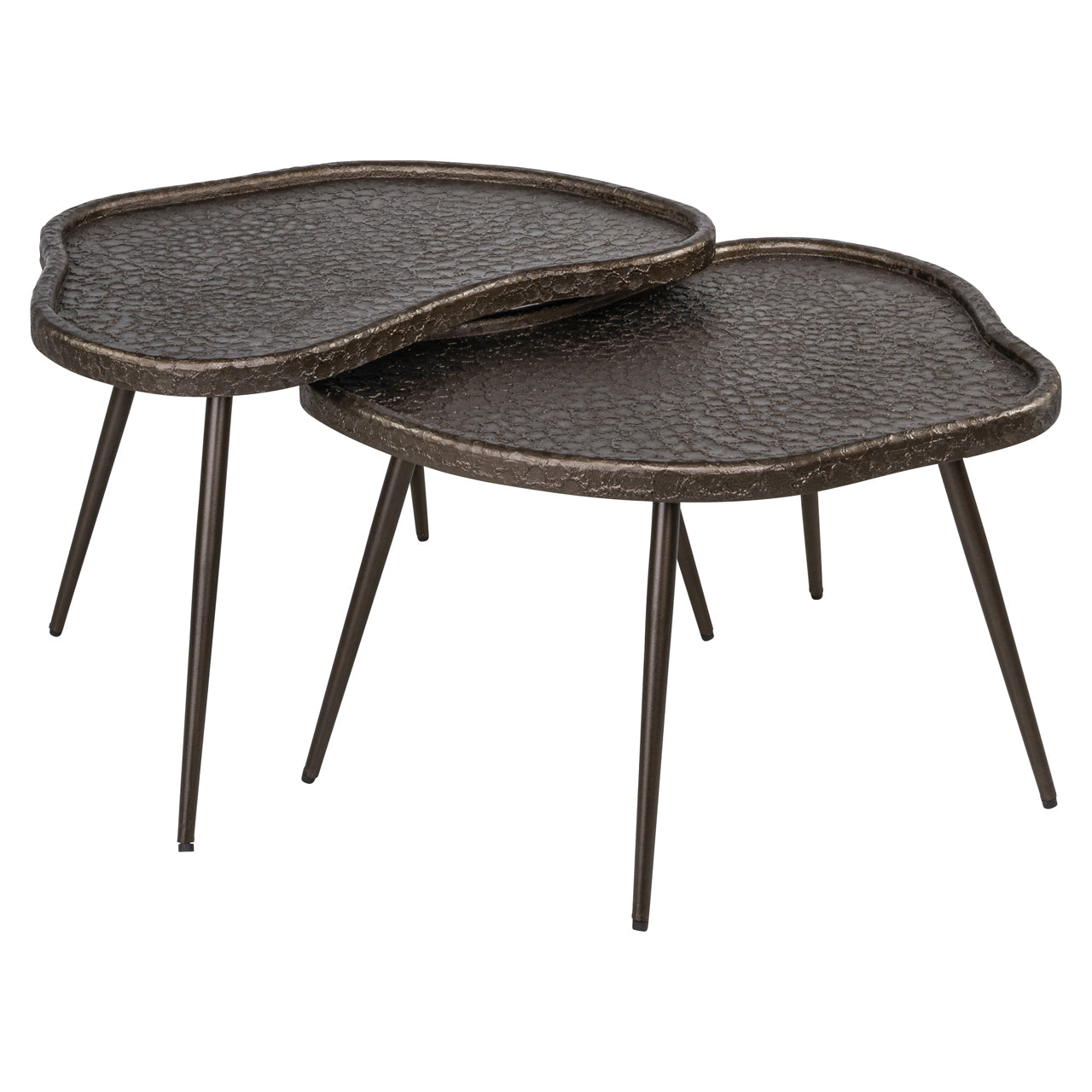 Bean Bronze Metal Coffee Tables (Set of 2) by Richmond Interiors