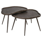 Bean Bronze Metal Coffee Tables (Set of 2) by Richmond Interiors