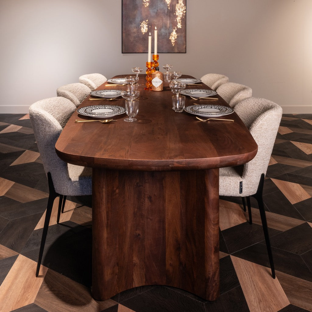 Baldwin Spicebrown Mango Wood Dining Table - 270cm by Richmond Interiors
