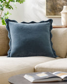 Effervescent Woven Cushion in Dusky Indigo by Keiichi