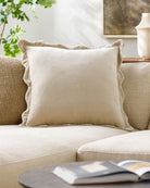 Effervescent Woven Cushion in Oatmeal by Keiichi
