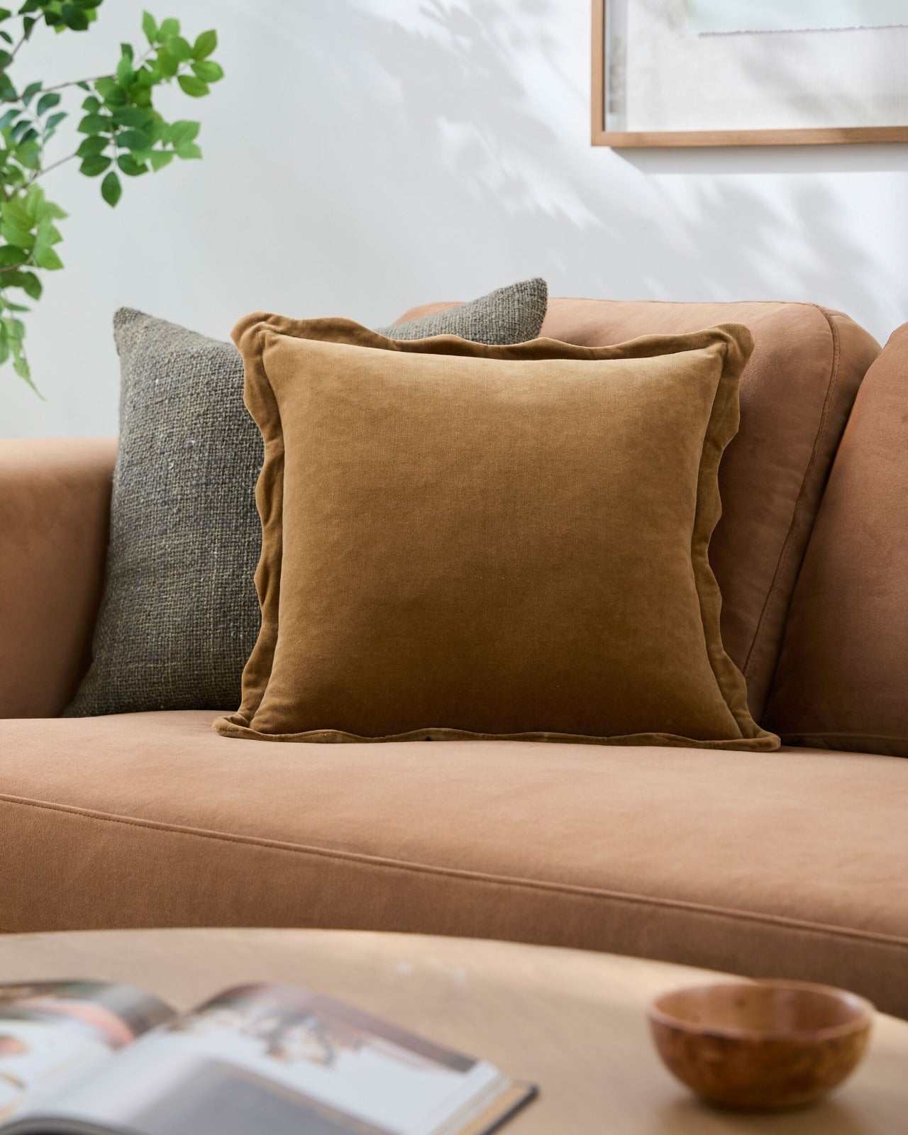 Effervescent Woven Cushion in Bronze by Keiichi