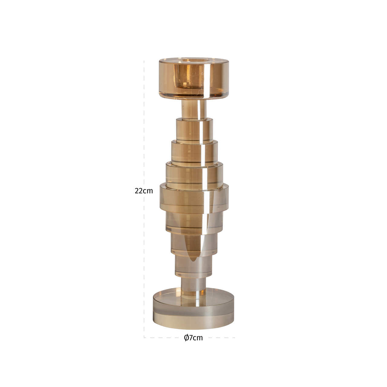 Bryn Champagne Small Candle Holder by Richmond Interiors