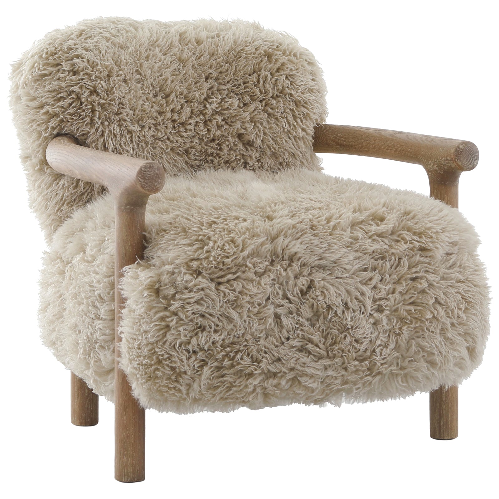 Baaarb Armchair in Real Sheepskin Keiichi