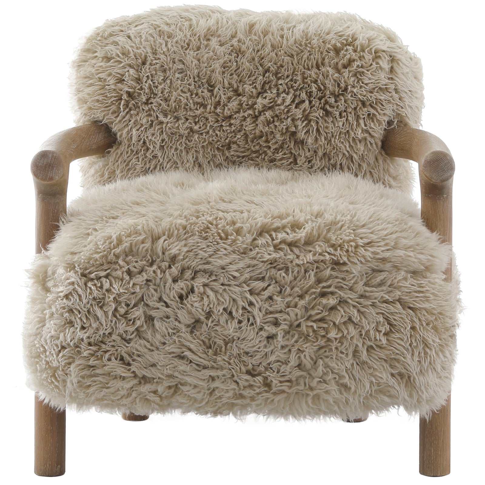 Baaarb Armchair in Real Sheepskin Keiichi