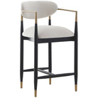 Soho Counter Stool in Ebony and Brass Finish Keiichi