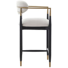 Soho Counter Stool in Ebony and Brass Finish by Keiichi