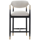 Soho Counter Stool in Ebony and Brass Finish Keiichi