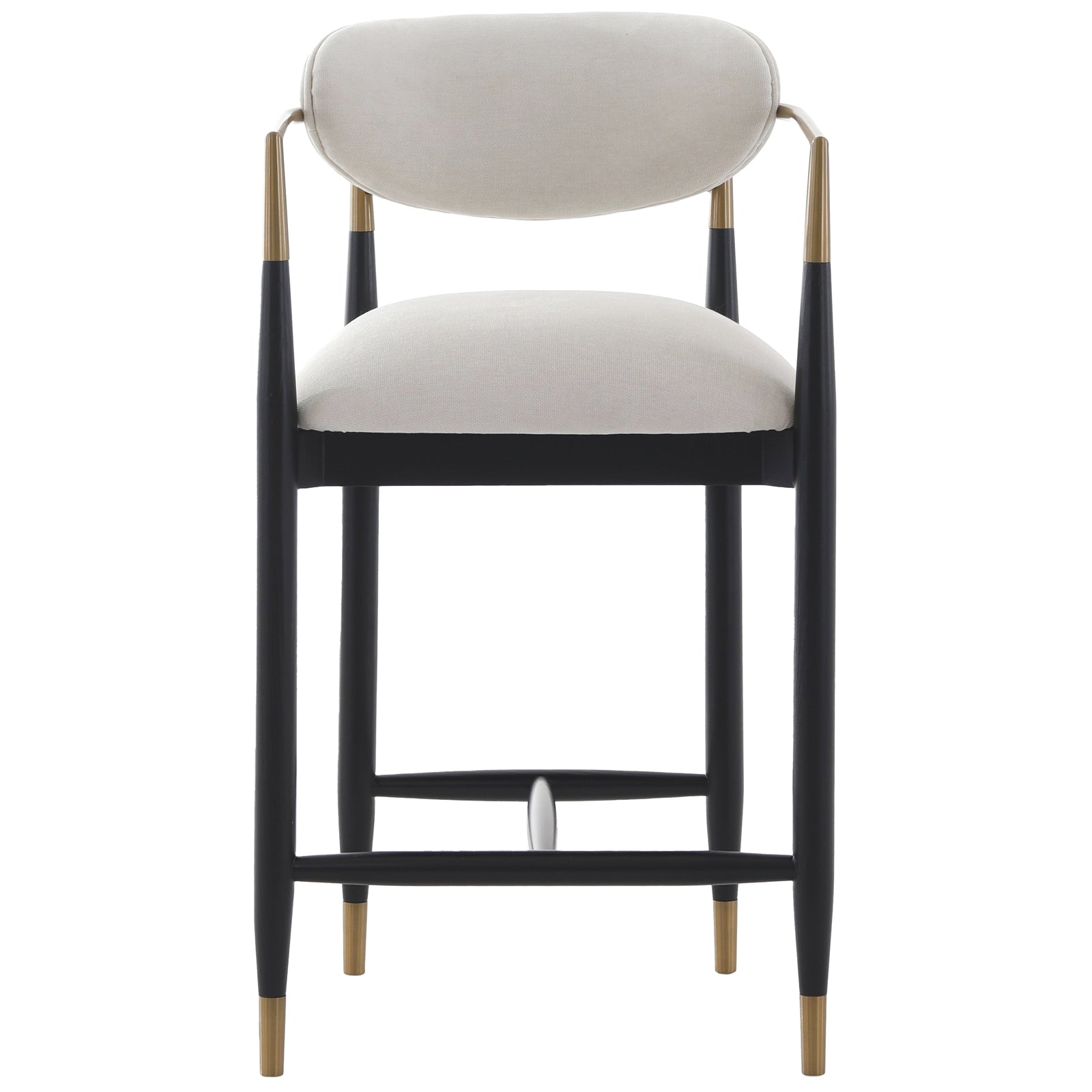 Soho Counter Stool in Ebony and Brass Finish Keiichi