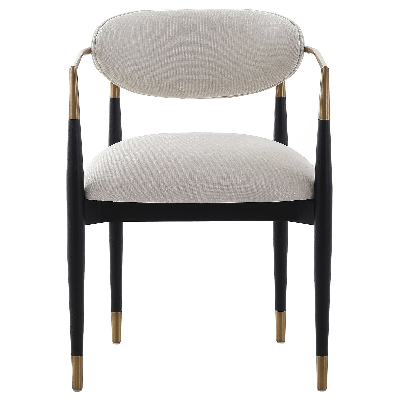 Soho Dining Chair in Ebony and Brass Finish by Keiichi